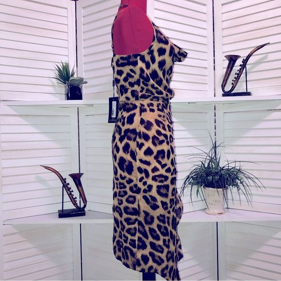 NWT animal print cocktail party dress Sz S - Picture 4 of 9
